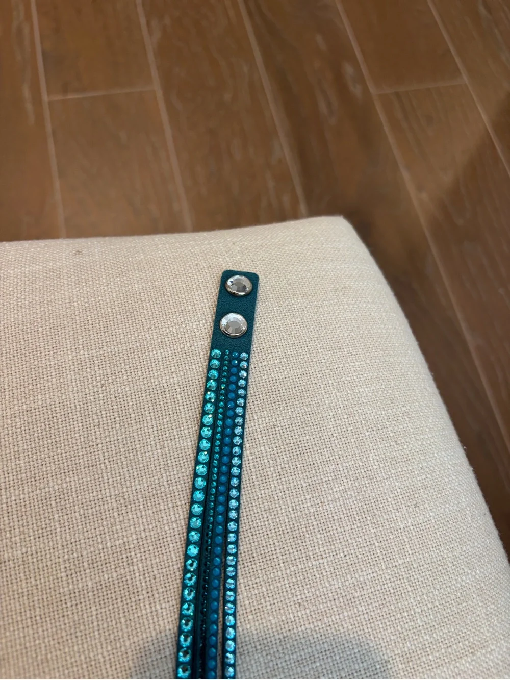 Swarovski Teal Crystal Double-Row Bracelet